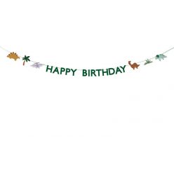 PartyDeco girland mix, Happy Birthday, Dino, 3m